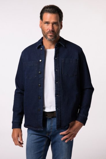 JP1880 829251 Denimjakke med teddyfor Mørkeblå - Jakker - Jakker i store størrelser, 2XL- 12XL