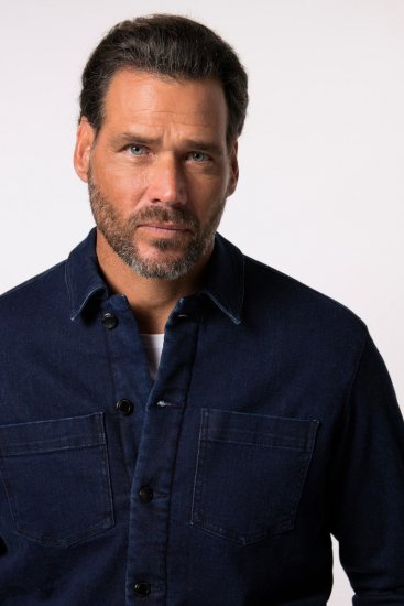 JP1880 829251 Denimjakke med teddyfor Mørkeblå - Jakker - Jakker i store størrelser, 2XL- 12XL