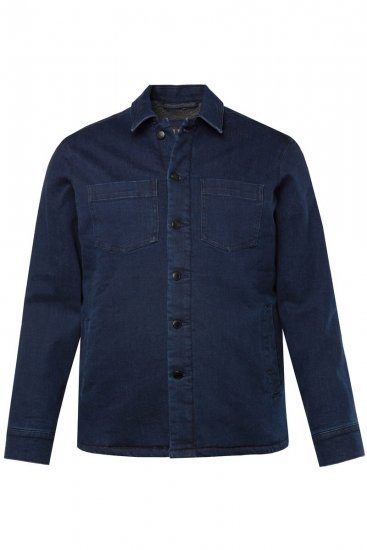 JP1880 829251 Denimjakke med teddyfor Mørkeblå - Jakker - Jakker i store størrelser, 2XL- 12XL
