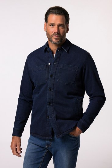 JP1880 829251 Denimjakke med teddyfor Mørkeblå - Jakker - Jakker i store størrelser, 2XL- 12XL