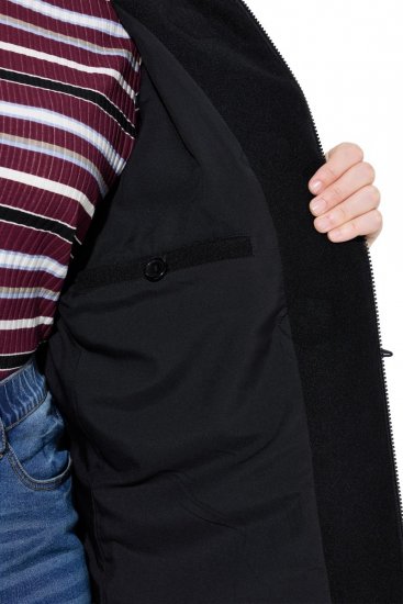 Ulla Popken 829347 Duffelcoat Sort - Frakker - Frakker i store størrelser