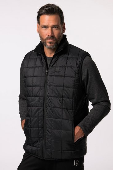 Jay-Pi 829716 Vendbar vest med teddy Sort - Jakker - Jakker i store størrelser, 2XL- 12XL