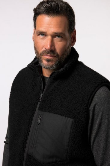 Jay-Pi 829716 Vendbar vest med teddy Sort - Jakker - Jakker i store størrelser, 2XL- 12XL