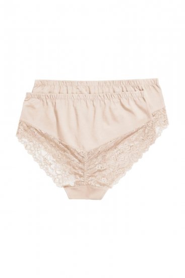 Ulla Popken 830094 Trusser med blonde 2-pak Beige - Trusser - 