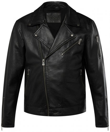 JP1880 830586 Bikerjakke i lammenappa Sort - Jakker - Jakker i store størrelser, 2XL- 12XL