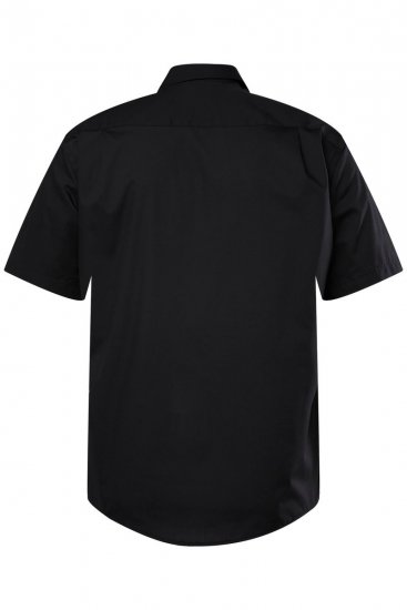 Men+ 756 Kortærmet Business-skjorte med klassisk krave Sort - Skjorter - Skjorter til store mænd 2XL- 8XL