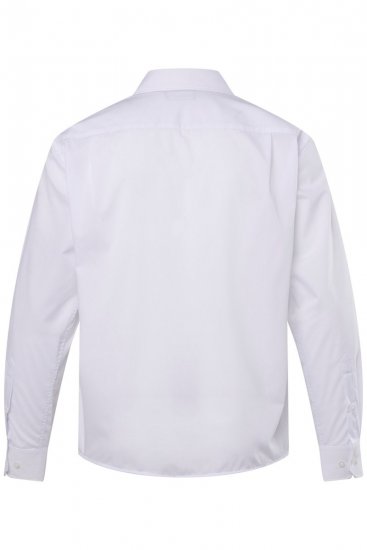 Men+ 757 Langærmet Business-skjorte med åben krave Hvid - Skjorter - Skjorter til store mænd 2XL- 8XL