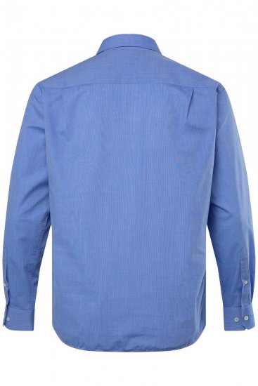 Men+ 757 Langærmet Business-skjorte med åben krave Lyseblå - Skjorter - Skjorter til store mænd 2XL- 8XL