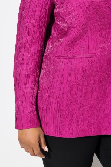 Ulla Popken 830767 Blazer i krøllet struktur Magenta - Blazere - Blazere i plusstørrelser til kvinder