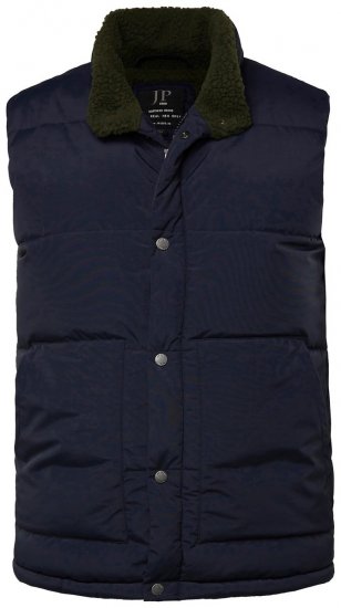 JP1880 831193 Vest med teddyfor Mørkeblå - Jakker - Jakker i store størrelser, 2XL- 12XL