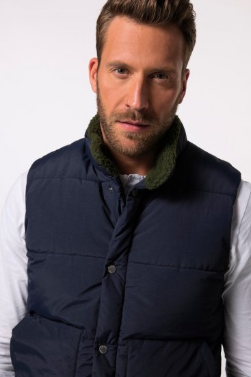 JP1880 831193 Vest med teddyfor Mørkeblå - Jakker - Jakker i store størrelser, 2XL- 12XL