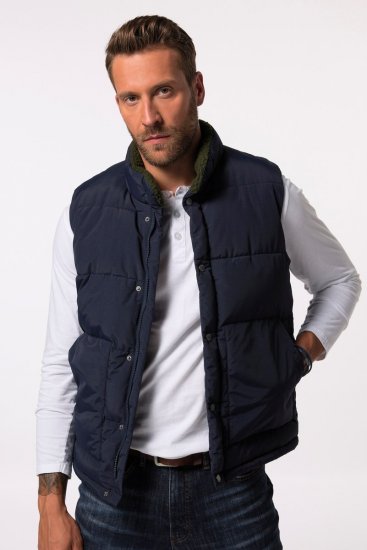 JP1880 831193 Vest med teddyfor Mørkeblå - Jakker - Jakker i store størrelser, 2XL- 12XL