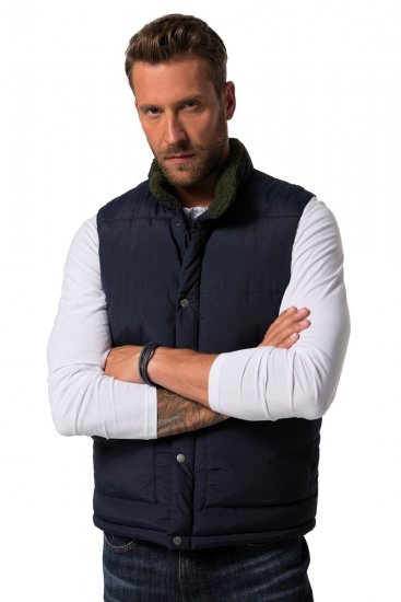 JP1880 831193 Vest med teddyfor Mørkeblå - Jakker - Jakker i store størrelser, 2XL- 12XL