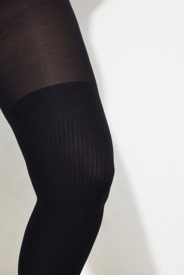 Ulla Popken 831196 Overknee-strømper 80 den Sort - Strømpebukser & strømper - 
