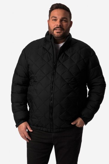 Men+ 494 Quiltet jakke med ståkrave Sort - Jakker - Jakker i store størrelser, 2XL- 12XL