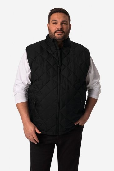 Men+ 578 Quiltet vest med ståkrave Sort - Jakker - Jakker i store størrelser, 2XL- 12XL