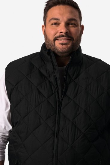 Men+ 578 Quiltet vest med ståkrave Sort - Jakker - Jakker i store størrelser, 2XL- 12XL