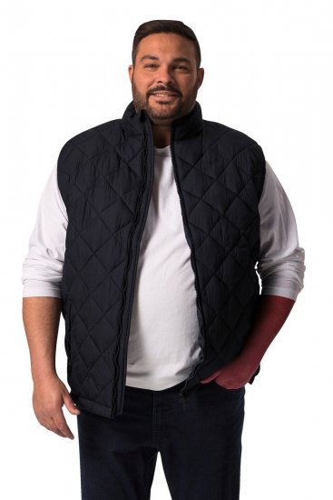 Men+ 578 Quiltet vest med ståkrave Mørkeblå - Jakker - Jakker i store størrelser, 2XL- 12XL