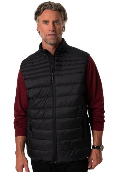 Boston Park 583 Quiltet vest med ståkrave Sort - Jakker - Jakker i store størrelser, 2XL- 12XL