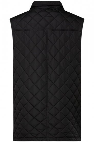 Boston Park 593 Quiltet vest med skjortekrave Sort - Jakker - Jakker i store størrelser, 2XL- 12XL