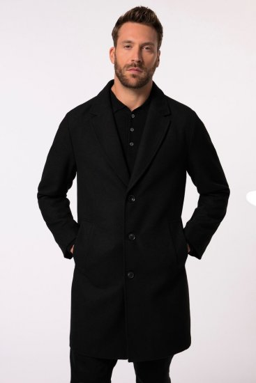 JP1880 Coat Classic Wool Blend Black - Jakker - Jakker i store størrelser, 2XL- 12XL