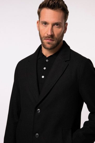 JP1880 Coat Classic Wool Blend Black - Jakker - Jakker i store størrelser, 2XL- 12XL