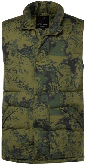 JP1880 831610 Quiltet vest i camouflage Grøn - Jakker - Jakker i store størrelser, 2XL- 12XL