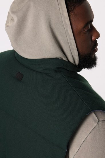 STHUGE 831896 Vatteret flannelsvest Mørkegrøn - Jakker - Jakker i store størrelser, 2XL- 12XL