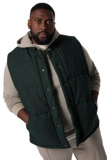STHUGE 831896 Vatteret flannelsvest Mørkegrøn - Jakker - Jakker i store størrelser, 2XL- 12XL