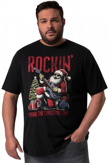 Men+ 180 T-shirt Rockin' Sort - T-shirts - T-shirts i store størrelser - 2XL-14XL