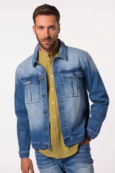 JP1880 832510 Stretch Denimjakke Indigoblå - Jakker - Jakker i store størrelser, 2XL- 12XL