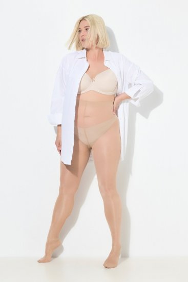 Ulla Popken 833654 Støttestrømpebukser Beige - Strømpebukser & strømper - 