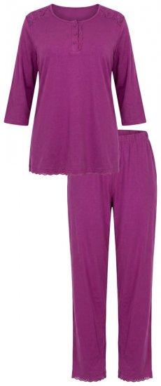Ulla Popken 833660 Pyjamas Violet - Pyjama/Loungewear - 
