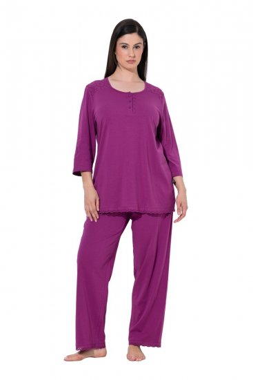 Ulla Popken 833660 Pyjamas Violet - Pyjama/Loungewear - 