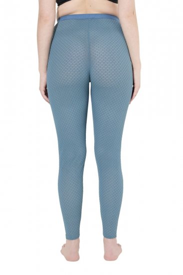 Ulla Popken 833718 Strømpeleggings med blonde Petrol - Strømpebukser & strømper - 