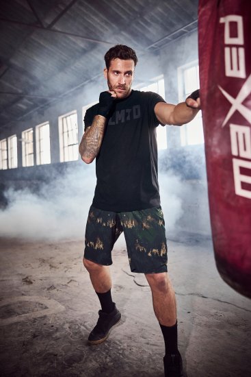 JP1880 Jay-Pi Bermuda QuickDry Mesh Fitness Shorts Khaki - Sportstøj & outdoor - Sportstøj i store størrelser til mænd