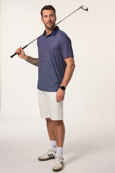 JP1880 Jay-Pi QuickDry Small Print Golf Polo Shirt Navy Blue - Polotrøjer - Polotrøjer 2XL-8XL