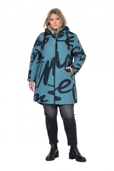 Ulla Popken 833977 Funktionsfrakke Turkis - Frakker - Frakker i store størrelser