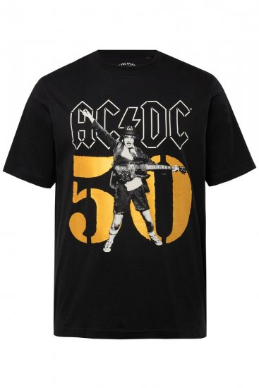 JP1880 AC/DC Graphic Band T-Shirt Black - T-shirts - T-shirts i store størrelser - 2XL-14XL