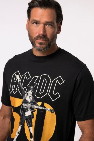 JP1880 AC/DC Graphic Band T-Shirt Black - T-shirts - T-shirts i store størrelser - 2XL-14XL