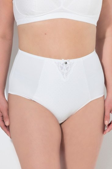 Ulla Popken 834307 Formende trusser med blonde Benhvid - Shapewear - 