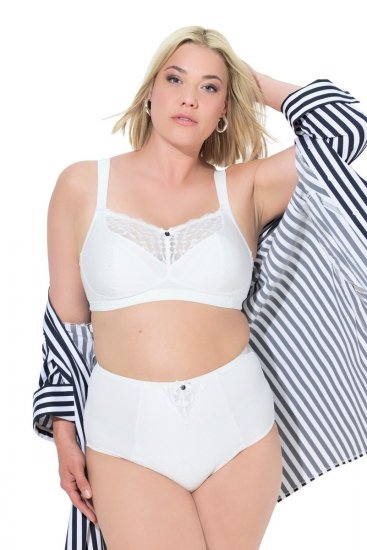 Ulla Popken 834307 Formende trusser med blonde Benhvid - Shapewear - 