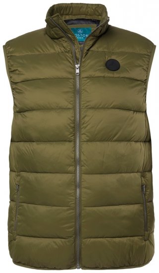 Boston Park 460 Quiltet vest med ståkrave Olivengrøn - Jakker - Jakker i store størrelser, 2XL- 12XL