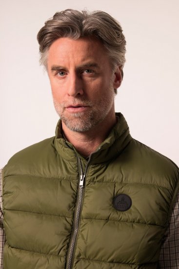 Boston Park 460 Quiltet vest med ståkrave Olivengrøn - Jakker - Jakker i store størrelser, 2XL- 12XL
