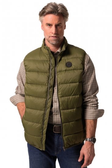 Boston Park 460 Quiltet vest med ståkrave Olivengrøn - Jakker - Jakker i store størrelser, 2XL- 12XL