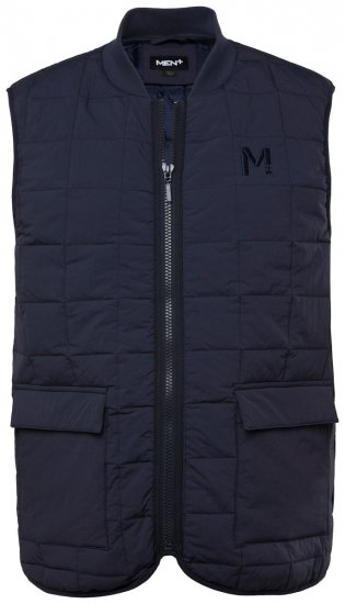 Men+ 464 Quiltet vest med collegekrave Mørkeblå - Jakker - Jakker i store størrelser, 2XL- 12XL