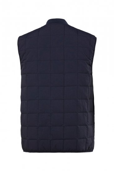 Men+ 464 Quiltet vest med collegekrave Mørkeblå - Jakker - Jakker i store størrelser, 2XL- 12XL