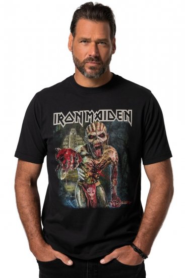 JP1880 Iron Maiden Eddie Attack Band T-Shirt Black - T-shirts - T-shirts i store størrelser - 2XL-14XL