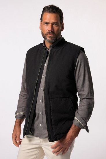 JP1880 834734 Canvasvest Sort - Jakker - Jakker i store størrelser, 2XL- 12XL