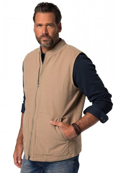 JP1880 834734 Canvasvest Mørkebeige - Jakker - Jakker i store størrelser, 2XL- 12XL